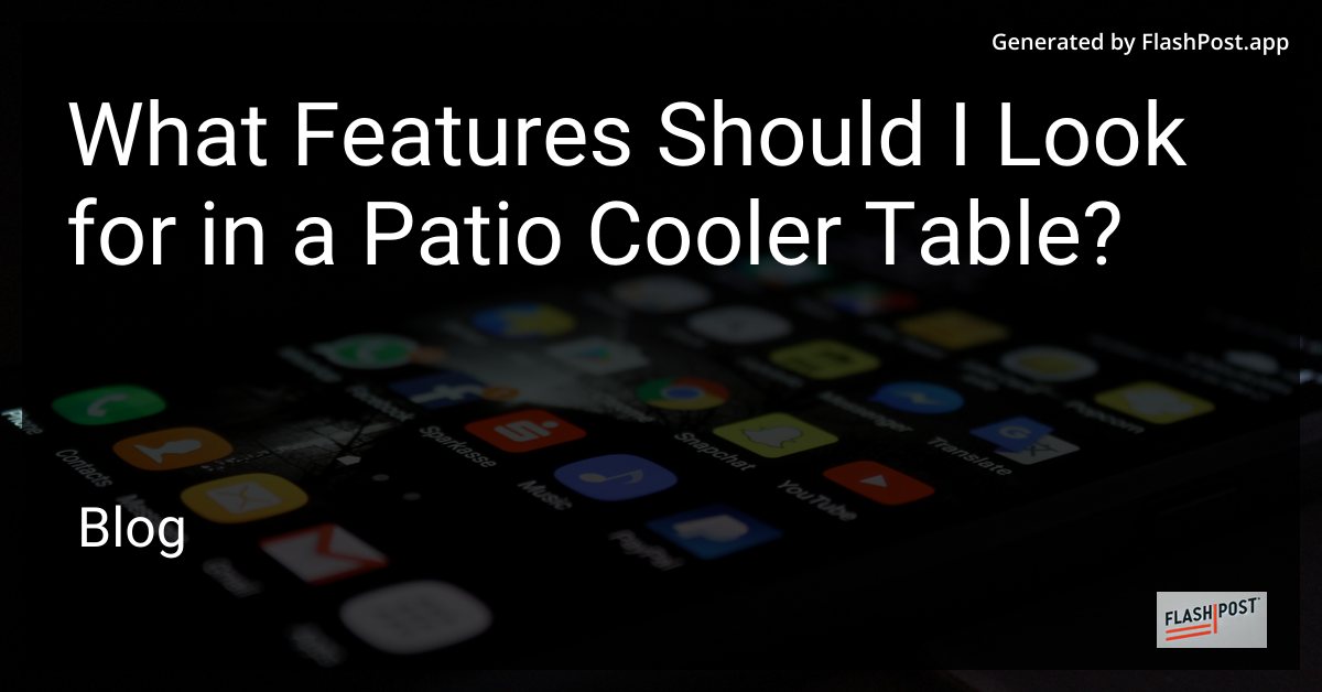 Patio Cooler Table