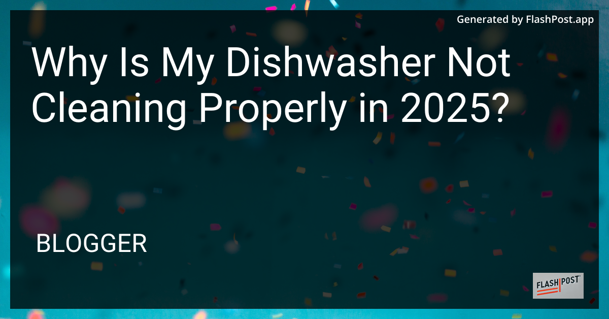 Dishwasher Troubleshooting