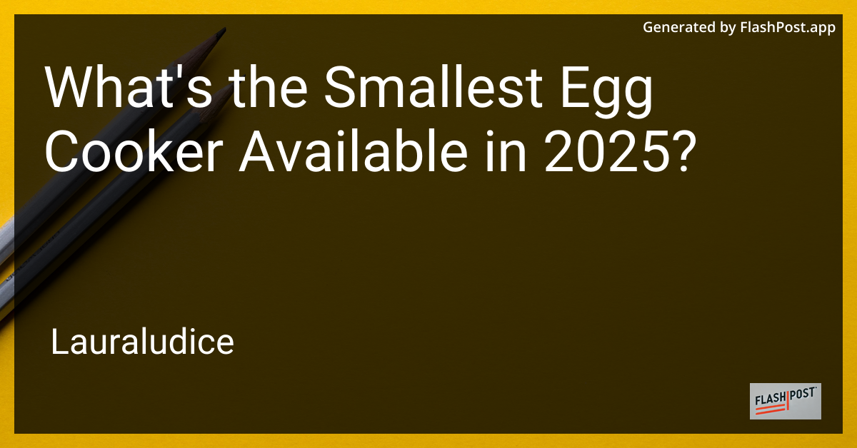 Smallest Egg Cooker