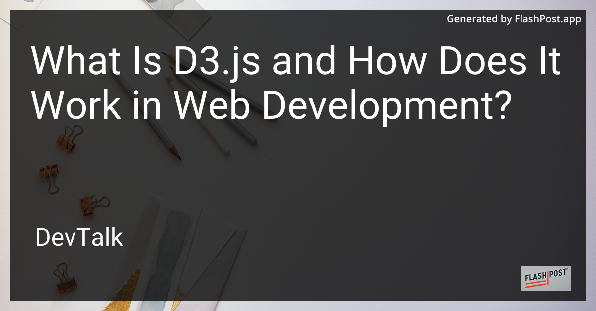 what is d3.js and how does it work in web development?