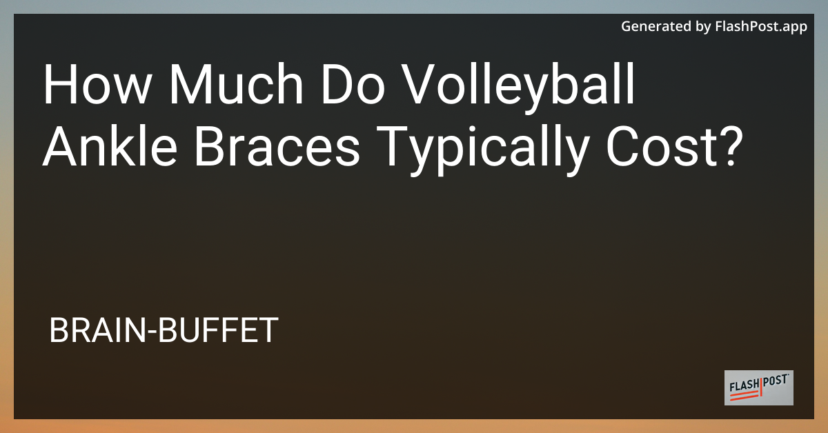 Volleyball Ankle Braces