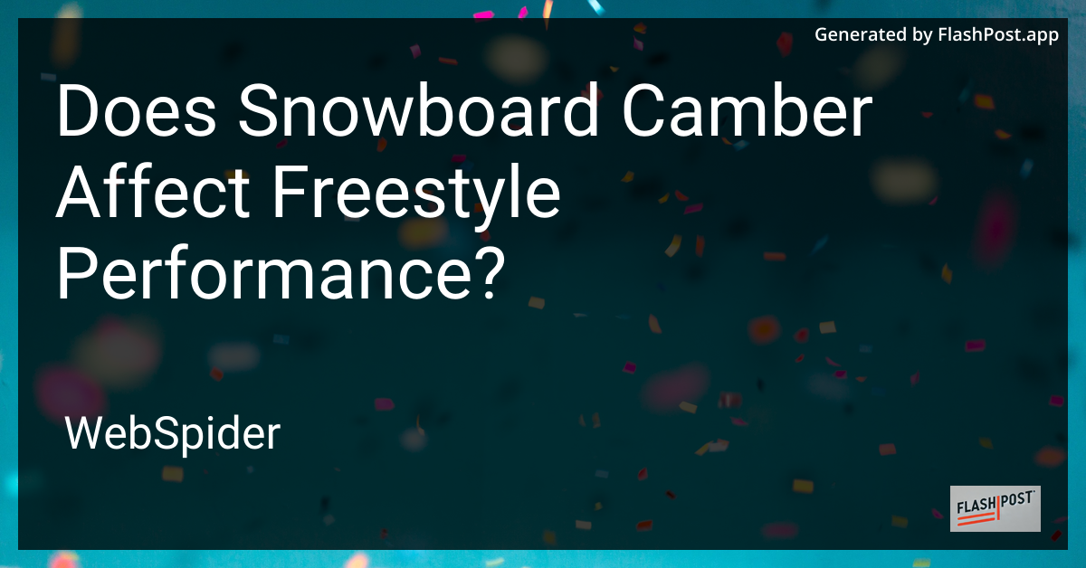 Snowboarding Freestyle Performance