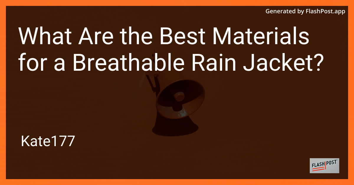 Breathable Rain Jacket