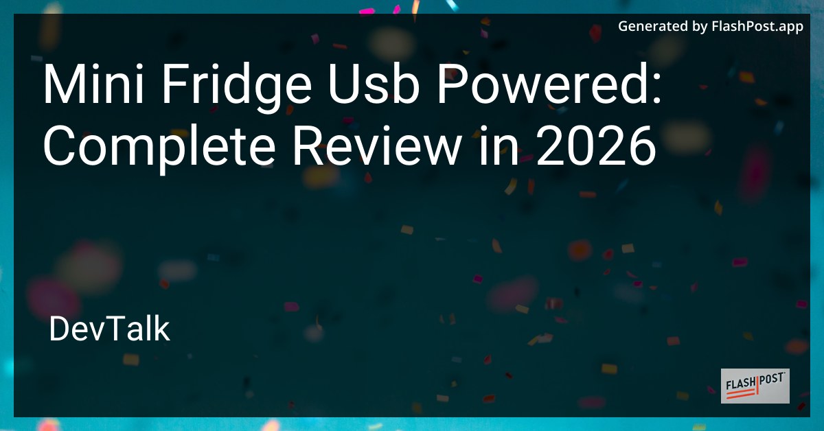 Mini Fridge Usb Powered: Complete Review in 2026