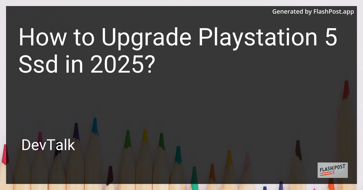how to upgrade playstation 5 ssd in 2025?