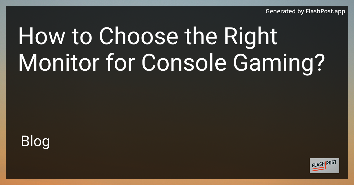 Gaming Monitor Image