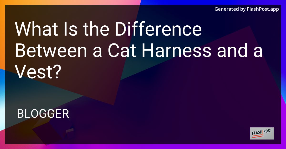 Cat Harness and Vest