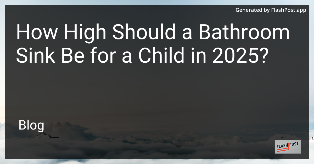 Child Bathroom Sink