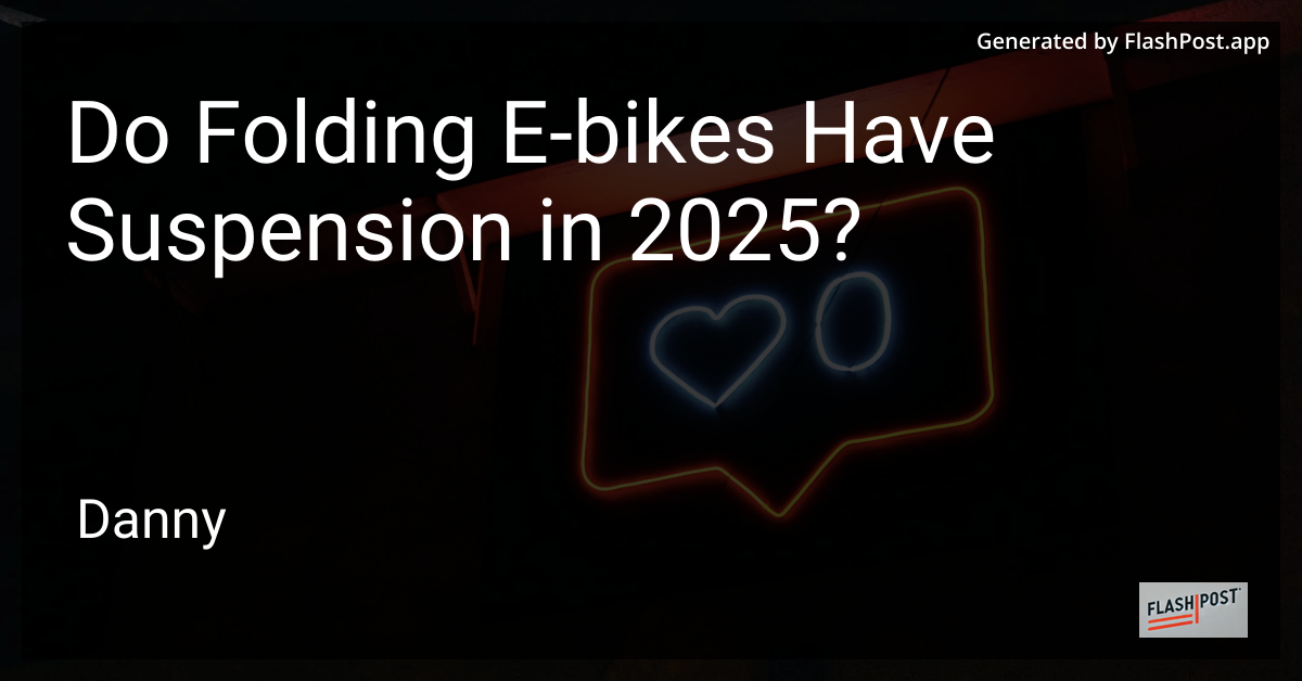 Folding E-Bikes