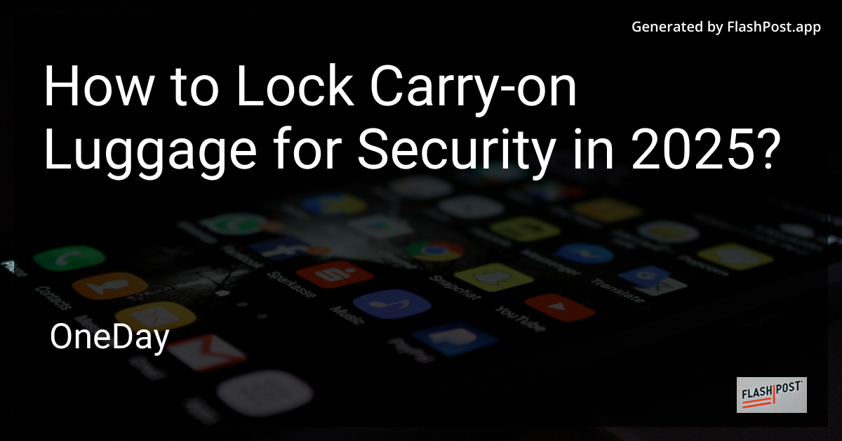 Locking Your Carry-On Luggage
