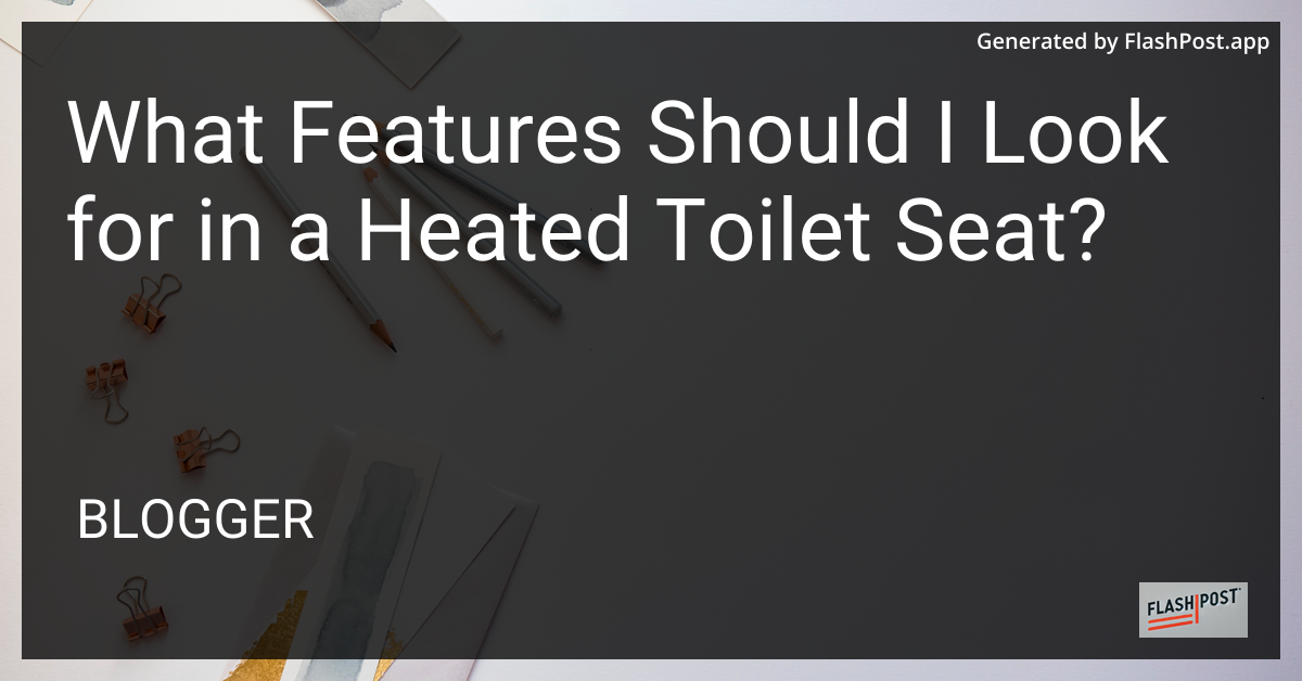 Heated Toilet Seat