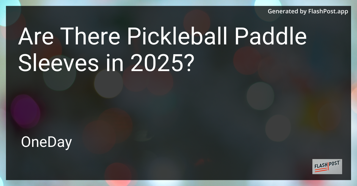 Pickleball Paddle Sleeve