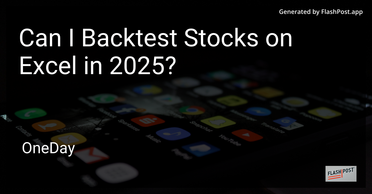 Backtesting Stocks