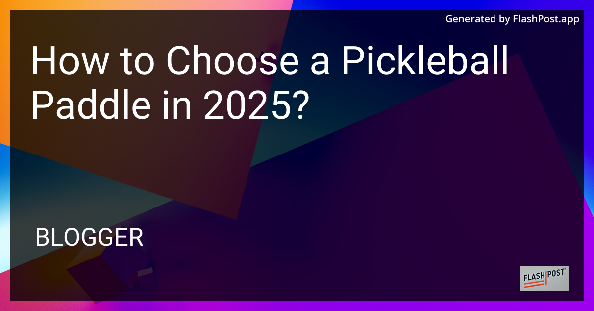 Pickleball Paddle