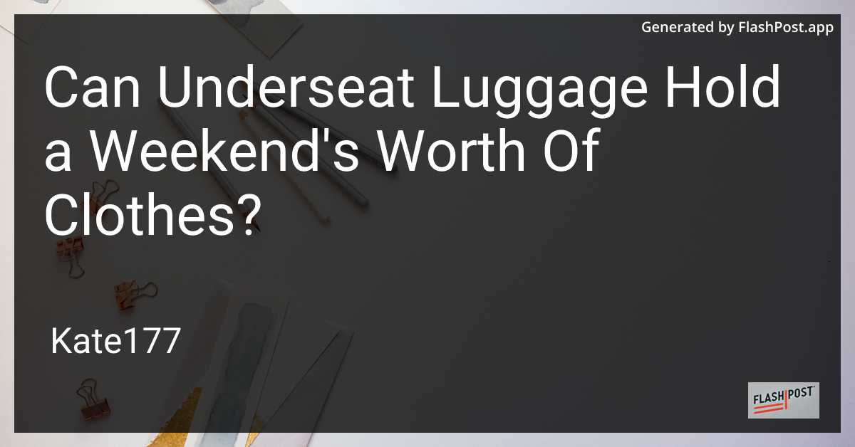Underseat Luggage