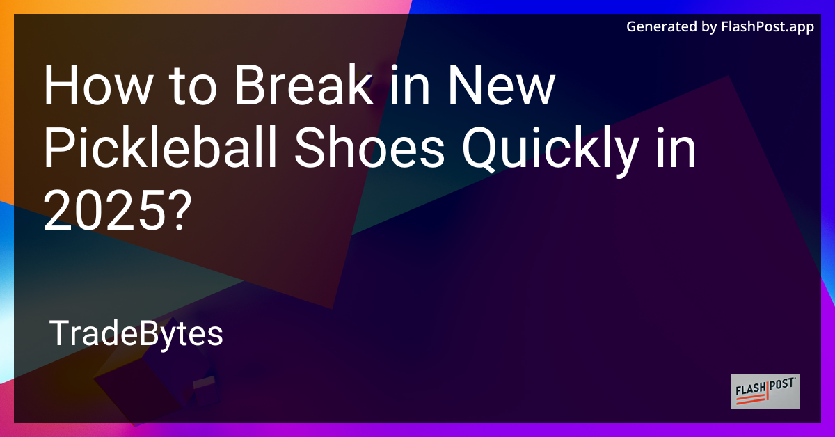 New Pickleball Shoes