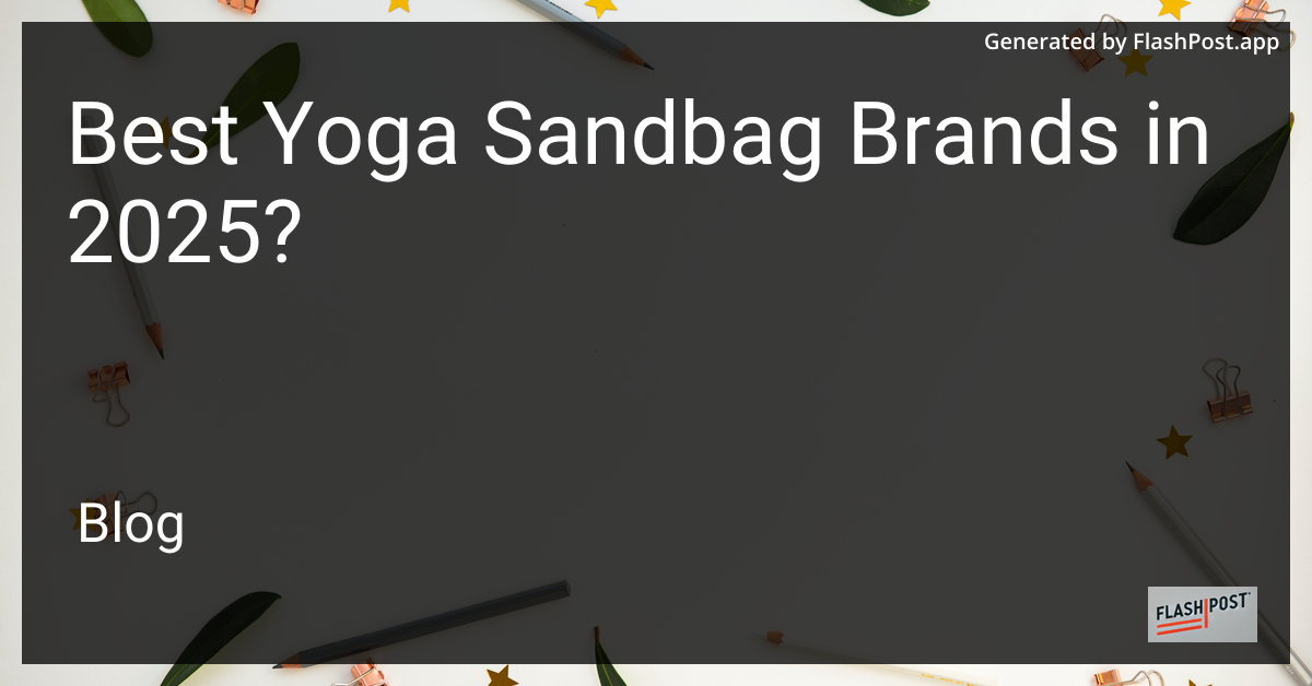 Yoga Sandbags