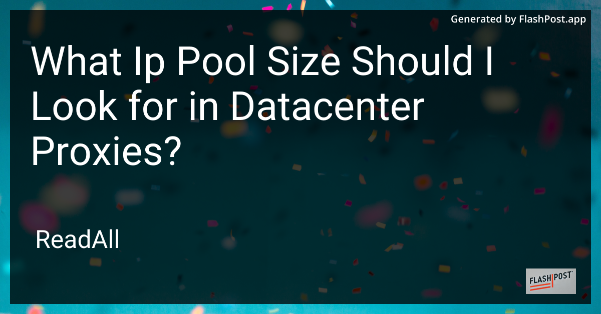 Datacenter Proxies