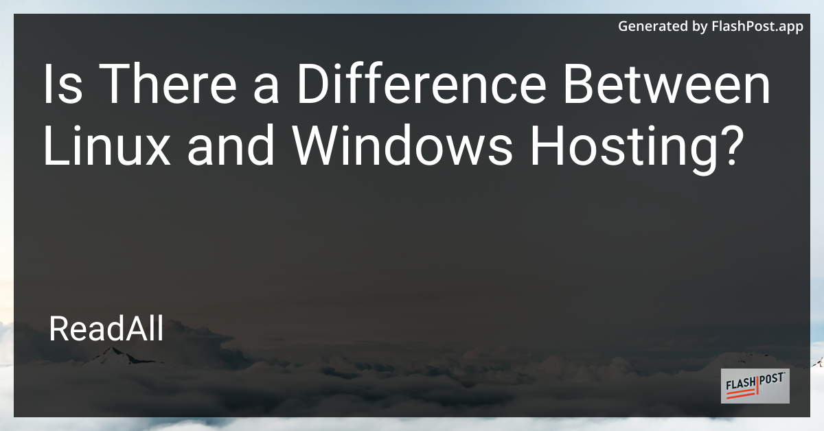 Linux vs Windows Hosting