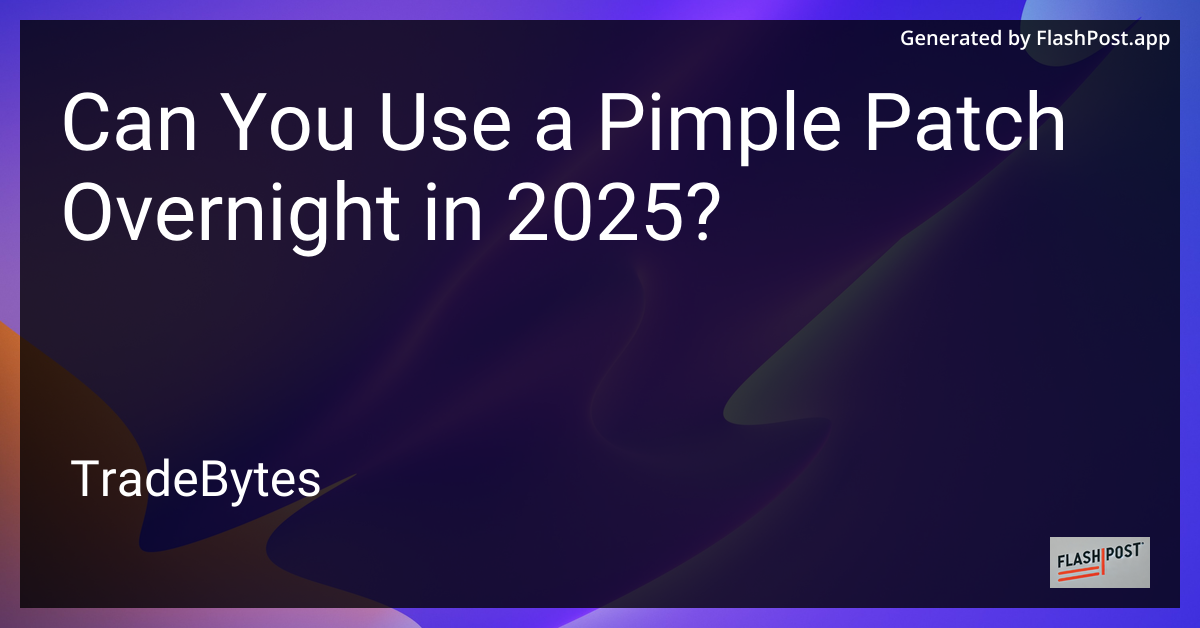 Pimple Patch Overnight