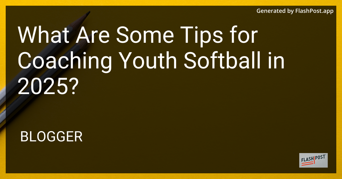 Youth Softball Coaching