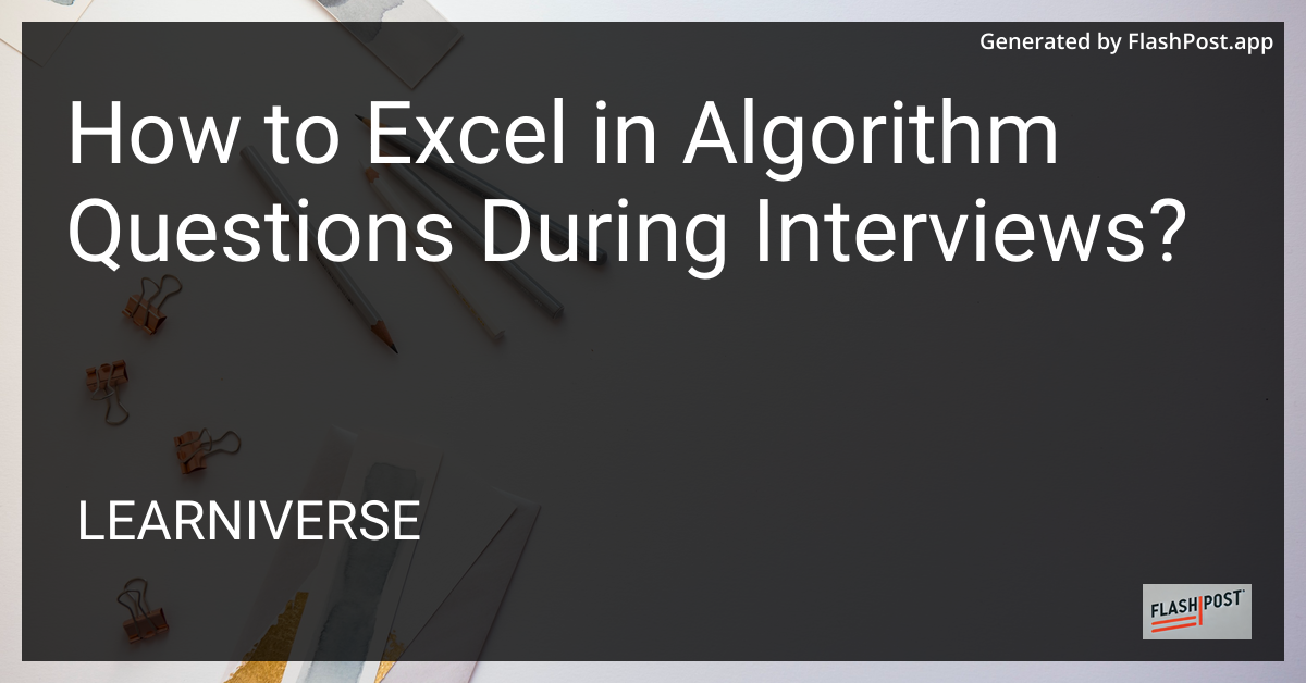 Algorithm Interview Tips