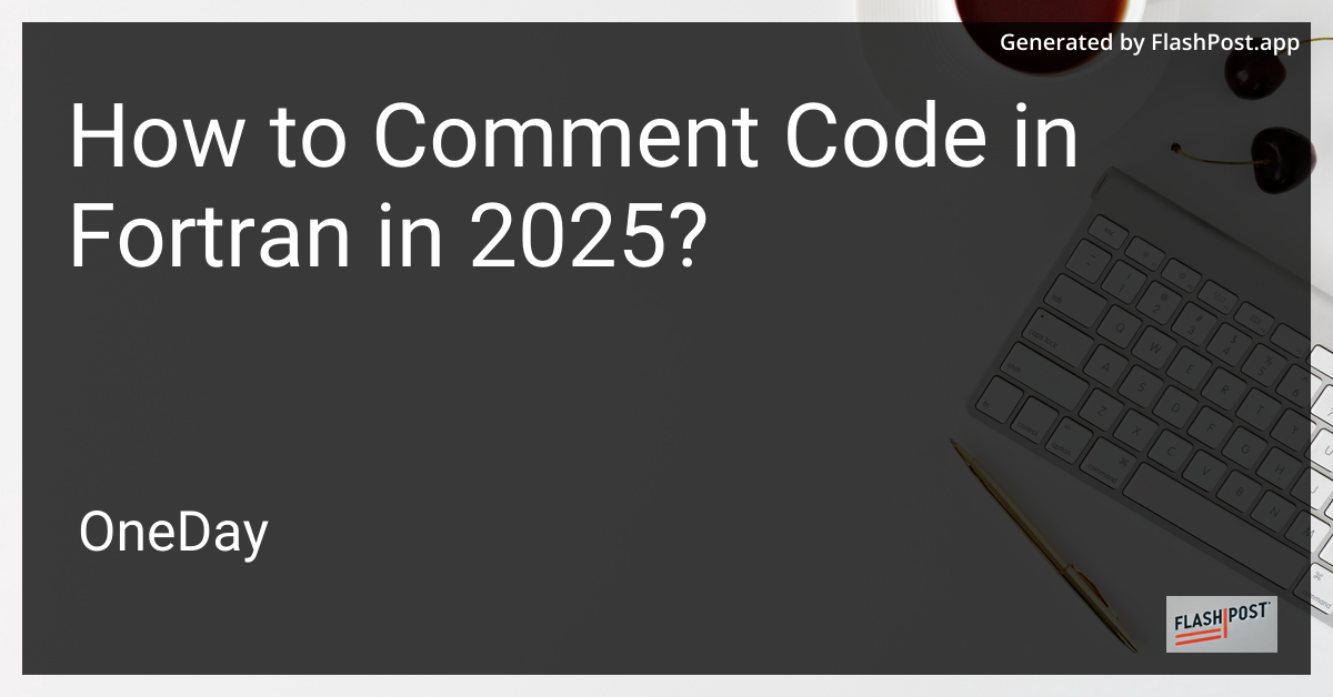 Fortran Code Commenting