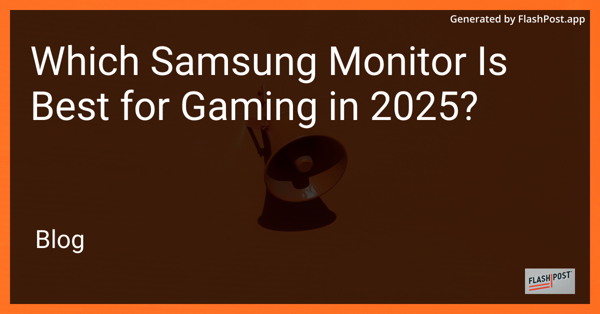 Samsung Gaming Monitor Banner