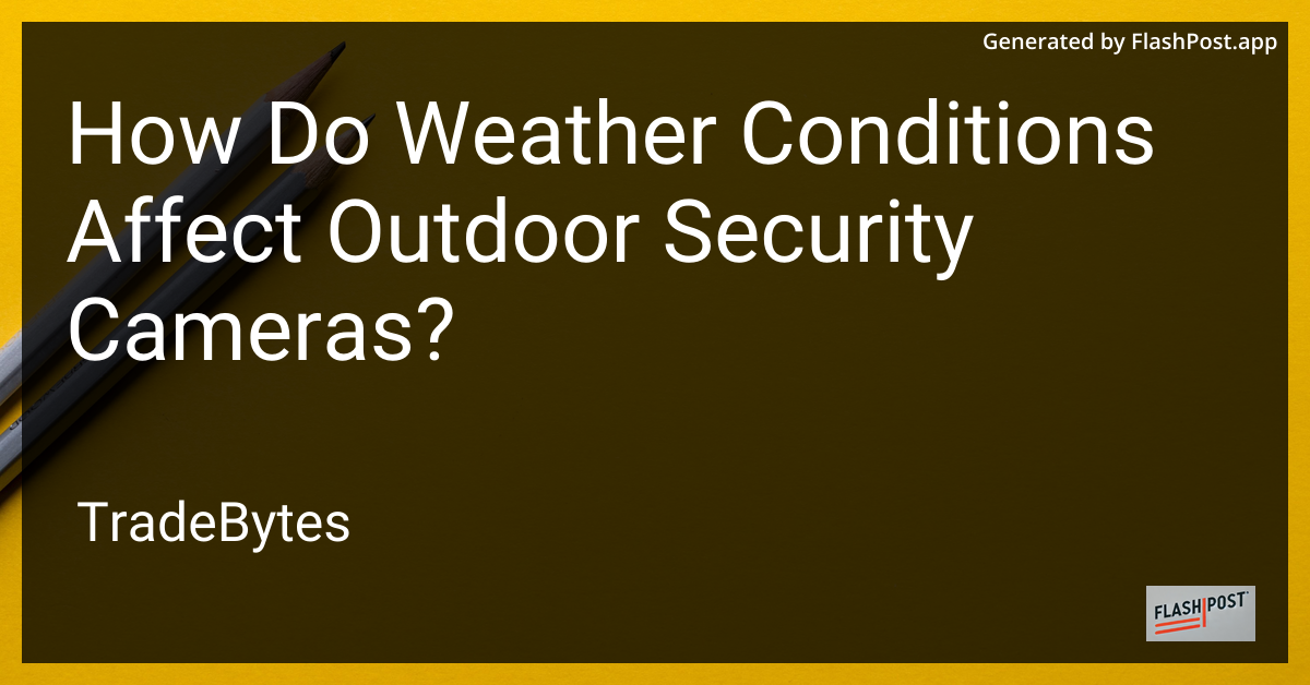 Weather Affects on Security Cameras