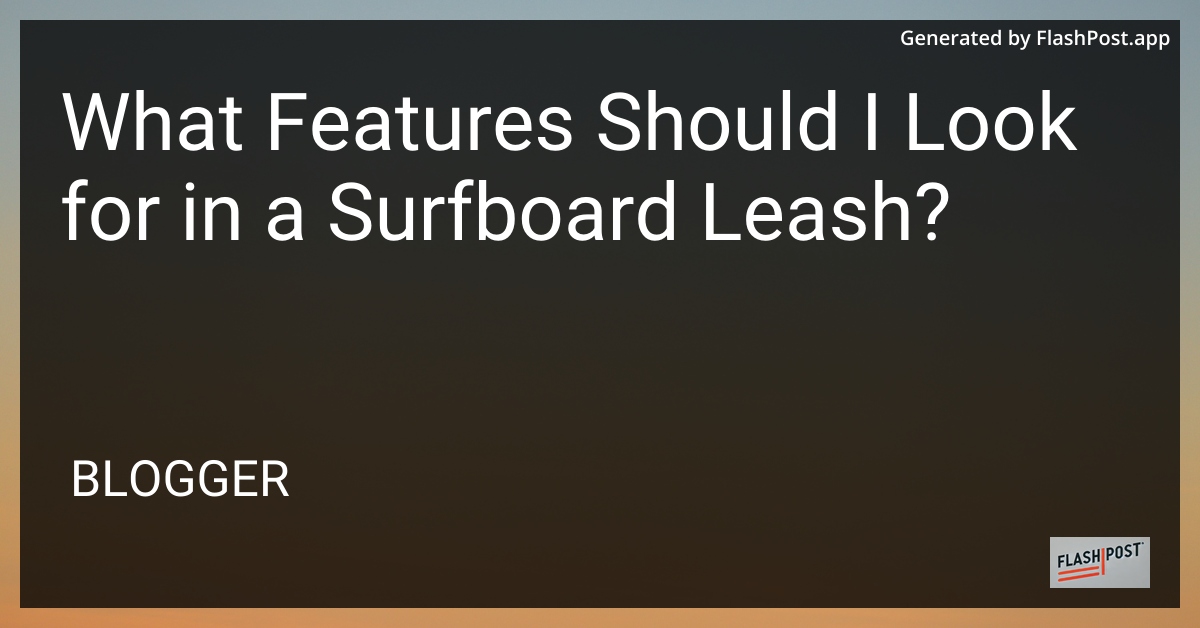 Surfboard Leash