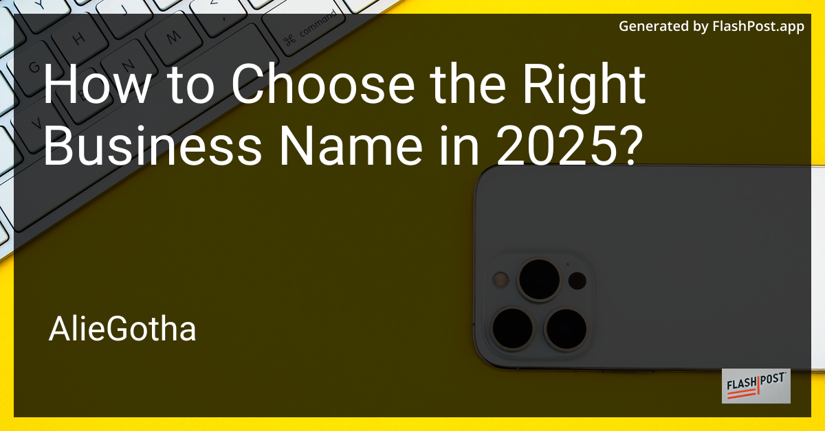 How to Choose the Right Business Name in 2025?