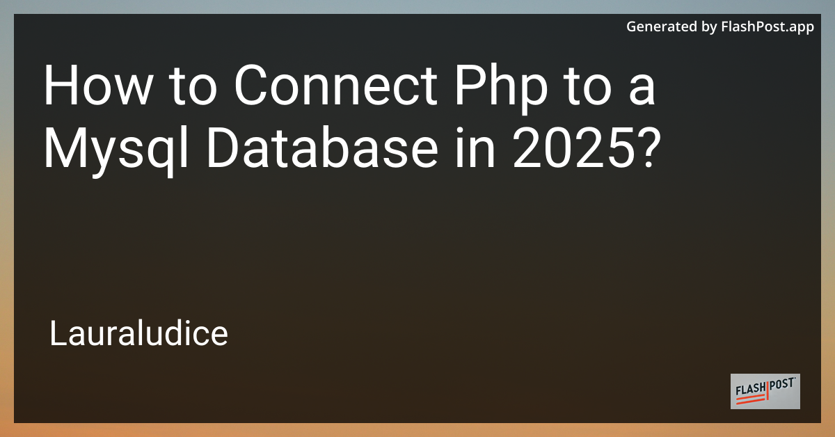 MySQL Database Connection