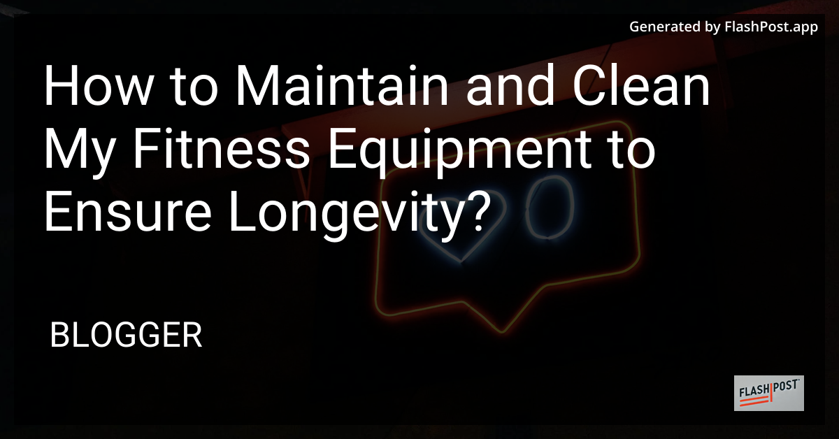 Fitness Equipment Cleaning