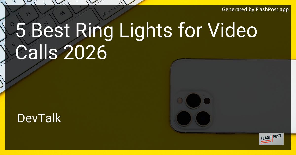 5 Best Ring Lights for Video Calls 2026