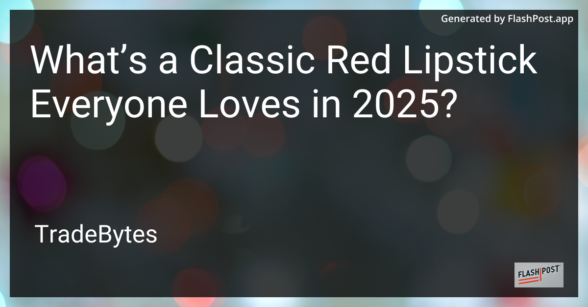 Classic Red Lipstick