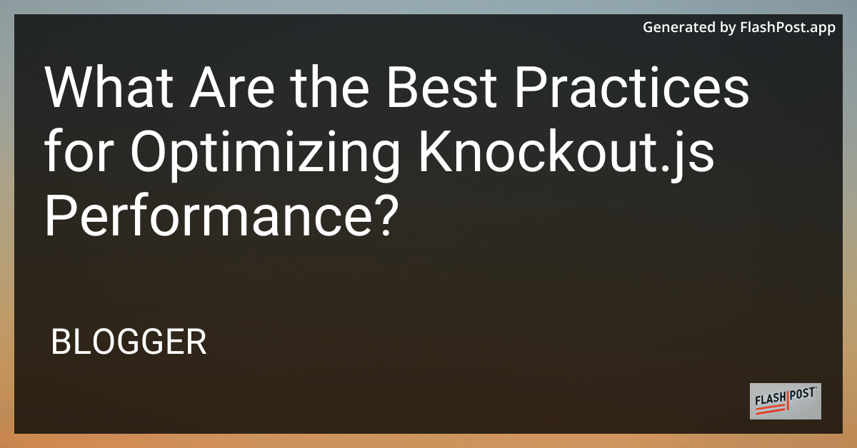 Knockout.js Performance