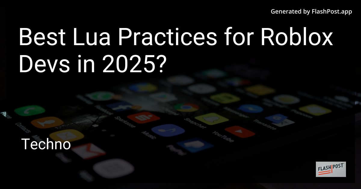 Roblox Lua Development