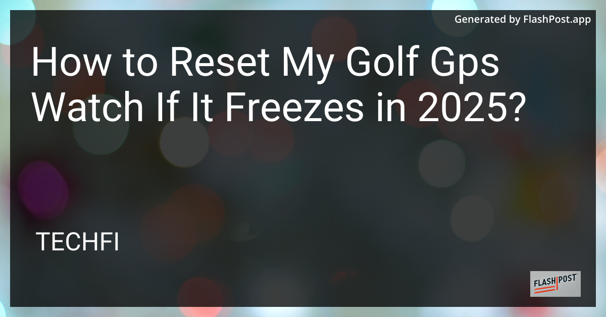 Golf GPS Watch