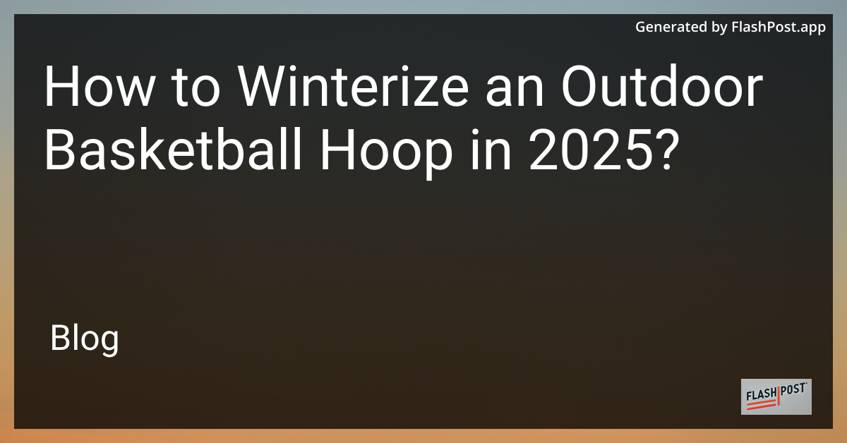 Outdoor Basketball Hoop