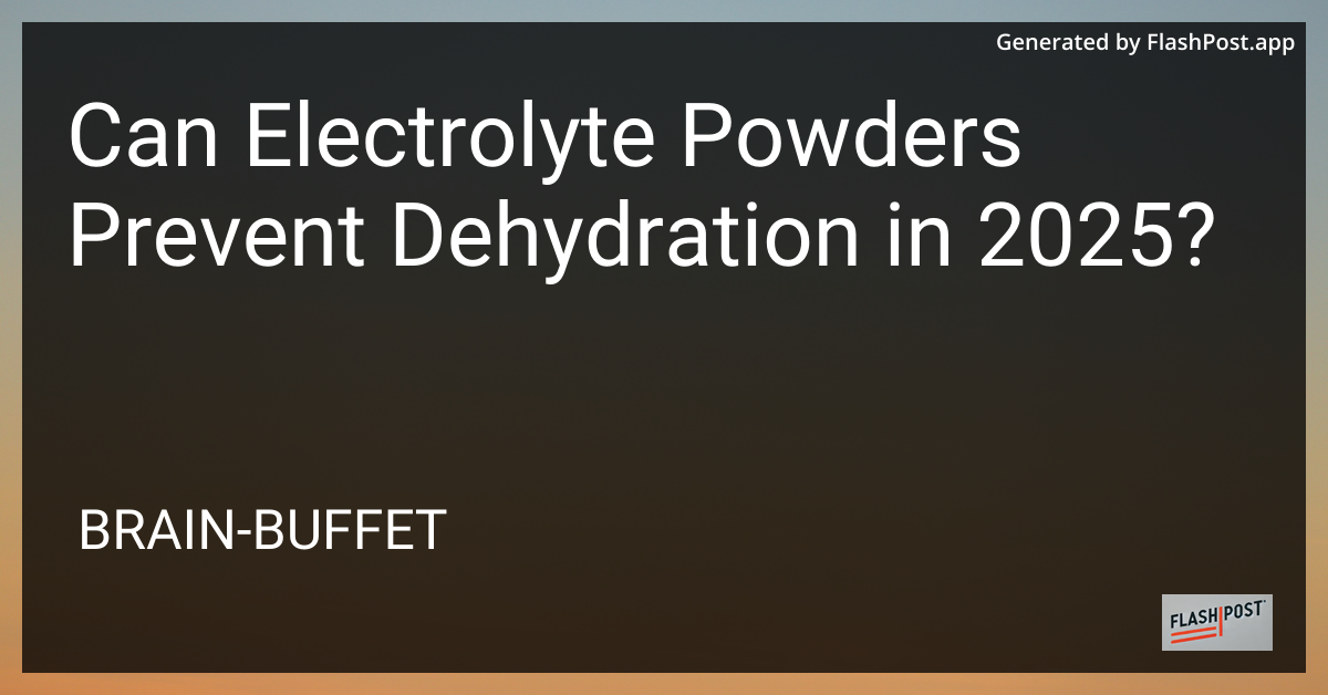 Electrolyte Powders