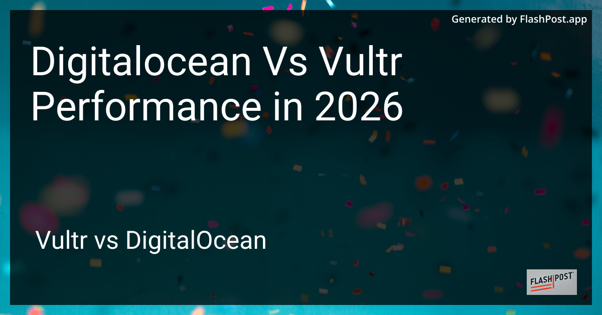 Digitalocean Vs Vultr Performance in 2026