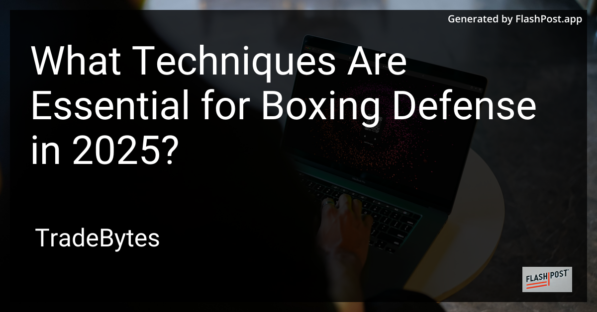 Boxing Defense Techniques