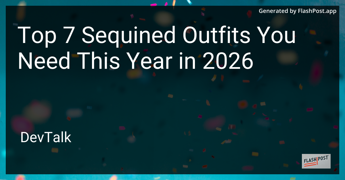 Top 7 Sequined Outfits You Need This Year in 2026
