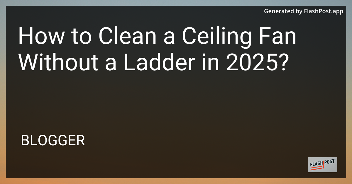 Ceiling Fan Cleaning