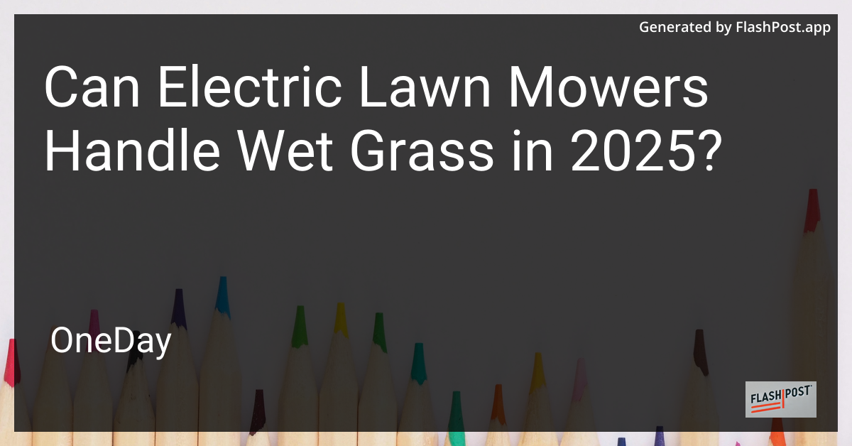 Electric Lawn Mowers