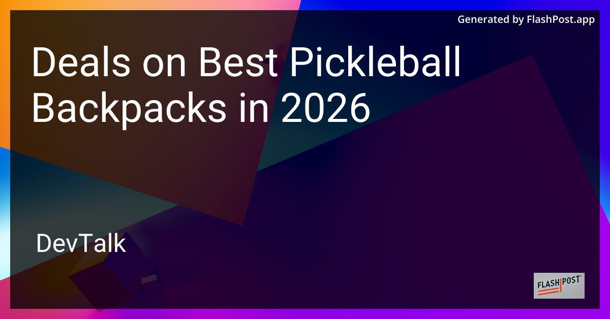 Deals on Best Pickleball Backpacks in 2026