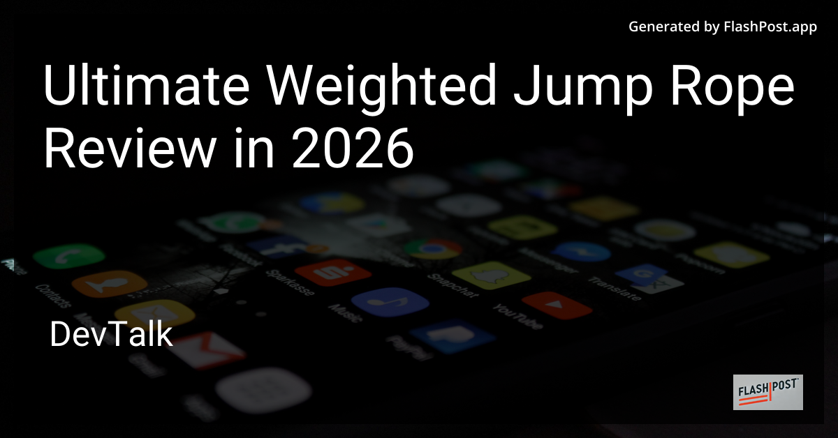 Ultimate Weighted Jump Rope Review in 2026