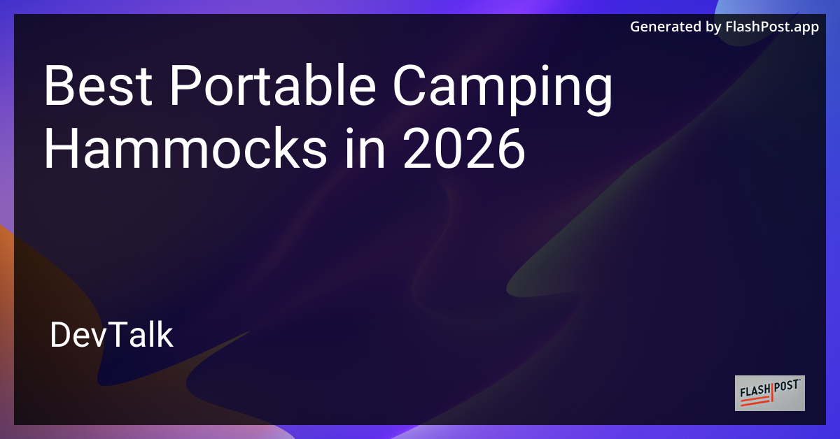 Best Portable Camping Hammocks in 2026