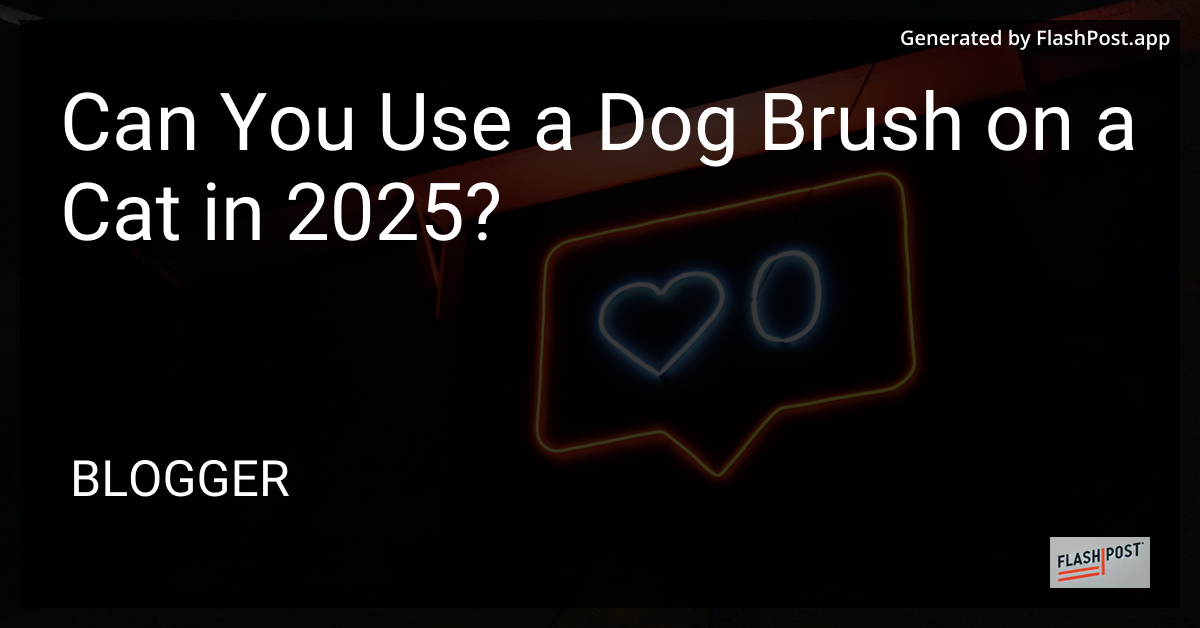Dog and Cat Brush Comparison