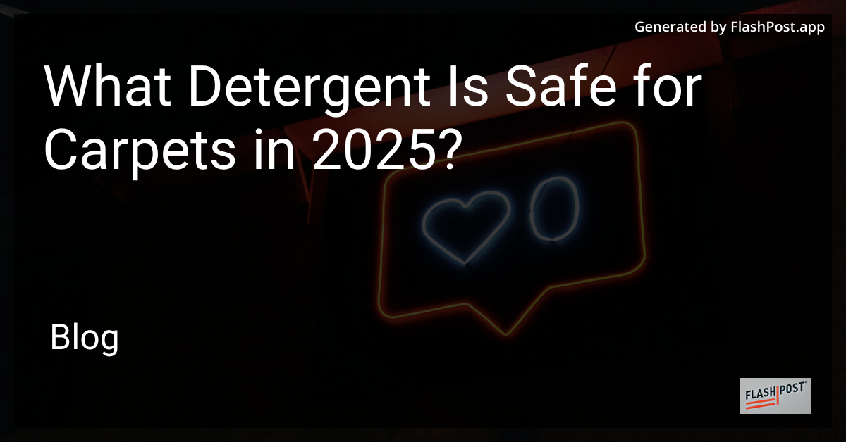 Carpet Cleaning Detergent